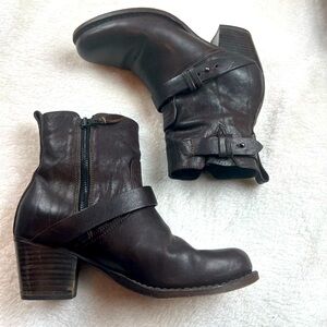 Rag & Bone Brown Leather Moto Boots Size 7